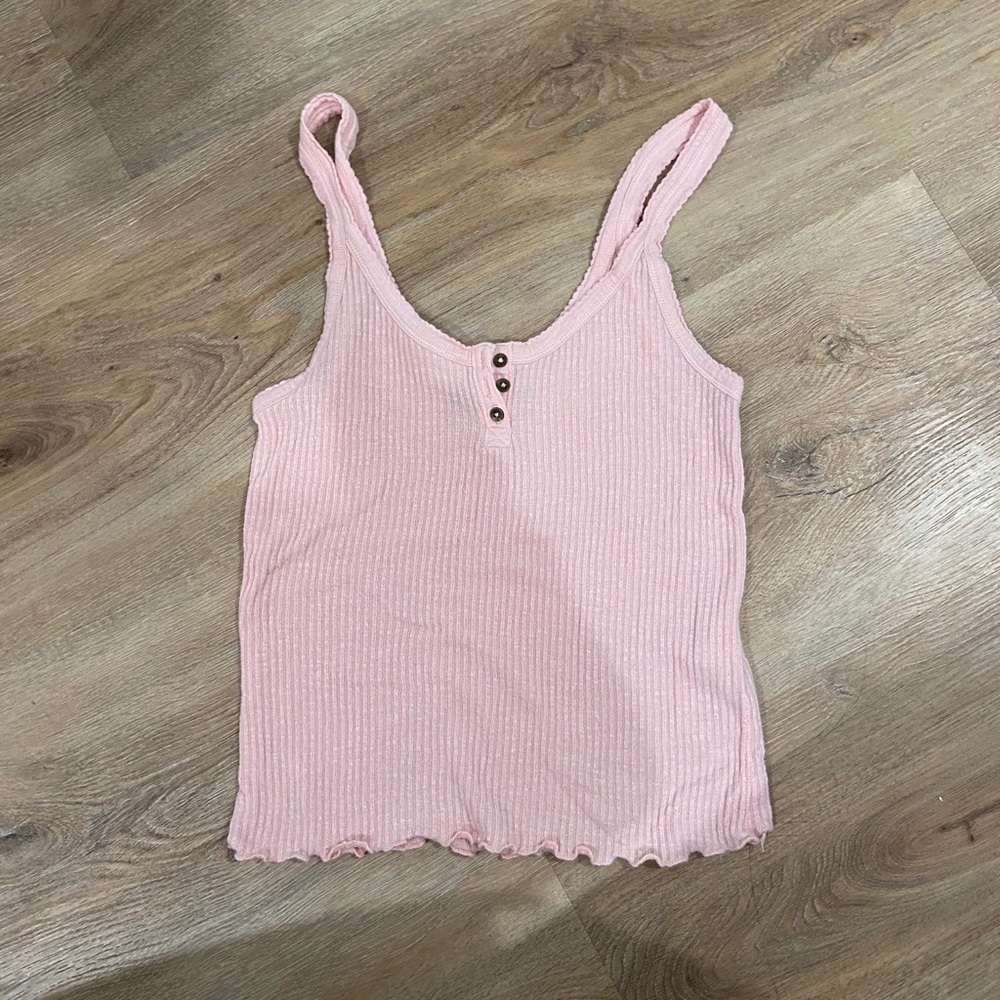 light pink rubbed tank top